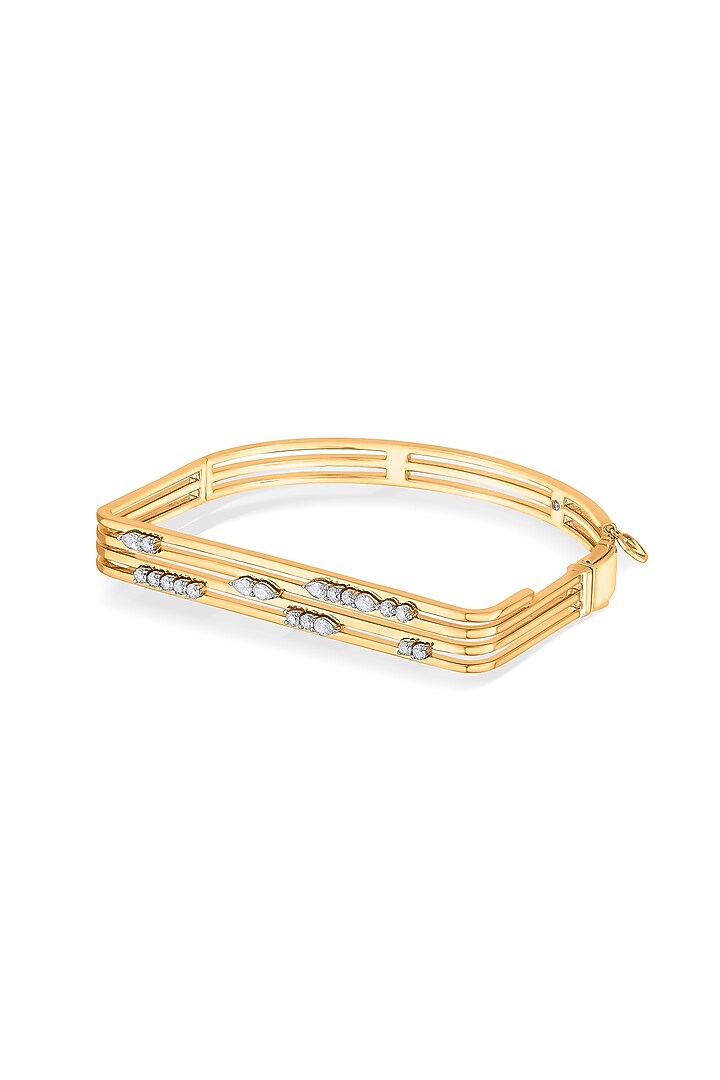 18kt Rose Gold Finish Bangle With 21 Diamonds by ZEN DIAMOND at Pernia's Pop Up Shop
