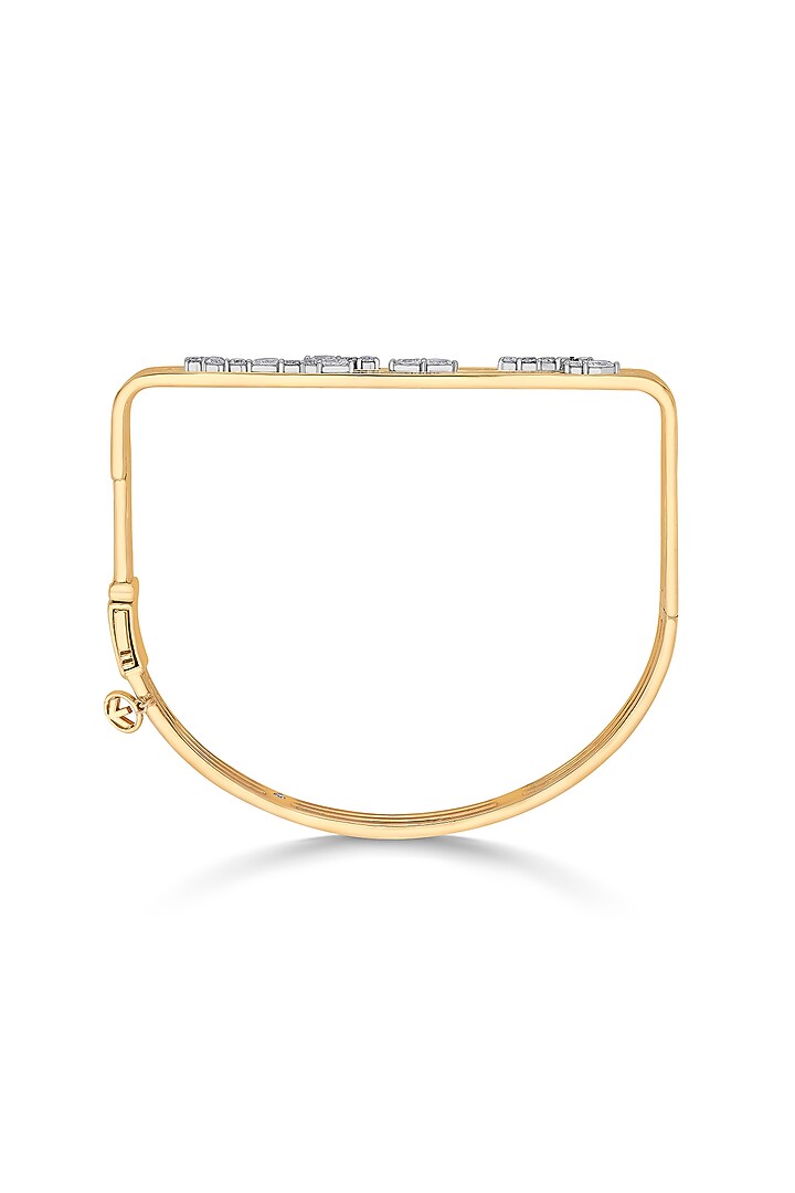 18kt Rose Gold Finish Bangle With 21 Diamonds by ZEN DIAMOND at Pernia's Pop Up Shop