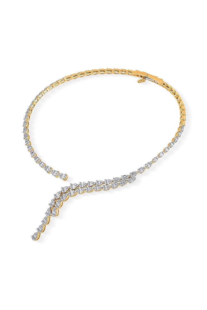 18kt Rose Gold Finish Necklace With 385 Diamonds by ZEN DIAMOND at Pernia's Pop Up Shop