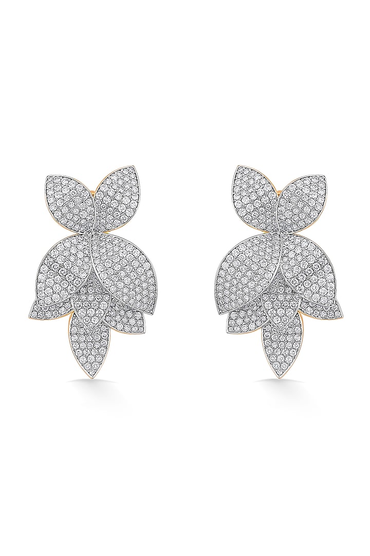 18kt Rose Gold Finish Earrings With 571 Diamonds by ZEN DIAMOND at Pernia's Pop Up Shop