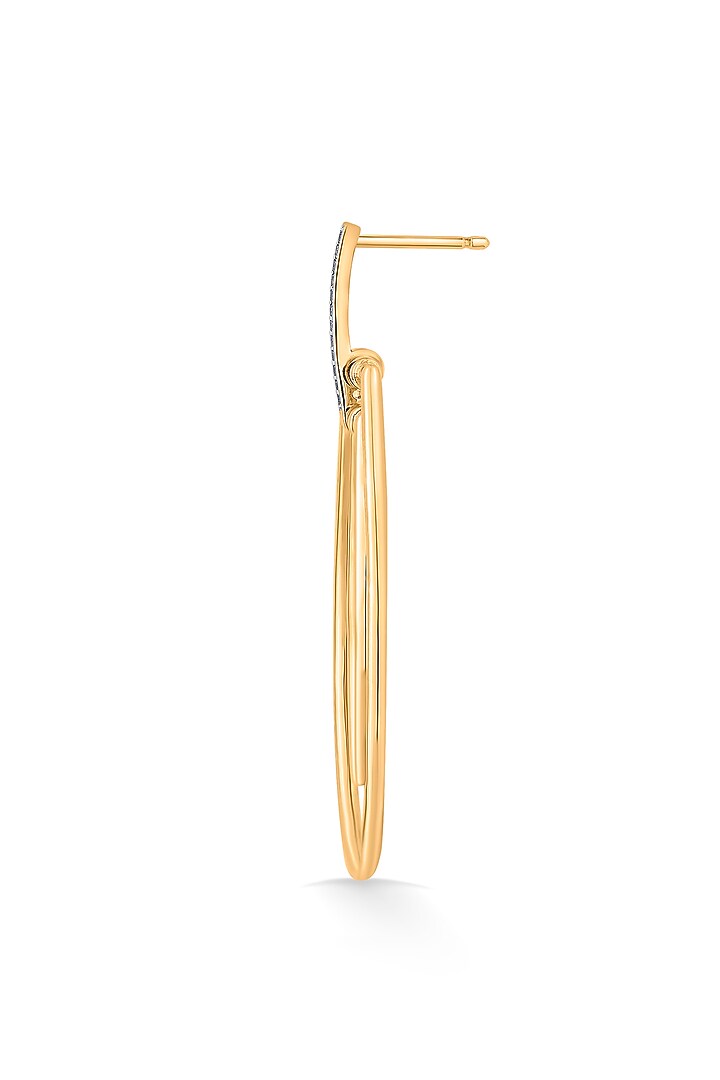 18kt Rose Gold Finish Earrings With 25 Diamonds by ZEN DIAMOND at Pernia's Pop Up Shop