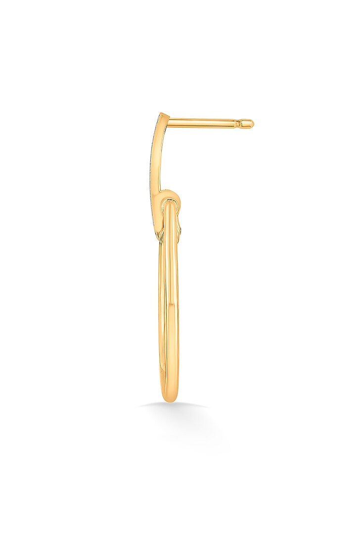 18kt Rose Gold Finish Earrings With 25 Diamonds by ZEN DIAMOND at Pernia's Pop Up Shop