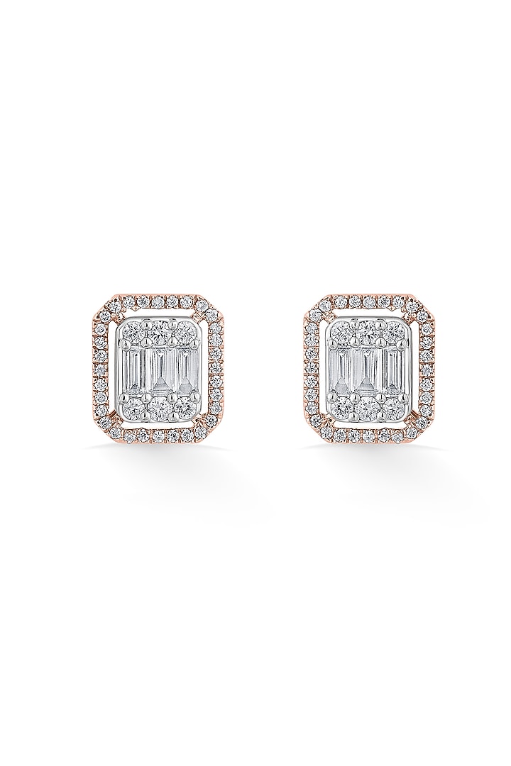 14kt Rose Gold Finish Earrings With 84 Diamonds by ZEN DIAMOND at Pernia's Pop Up Shop