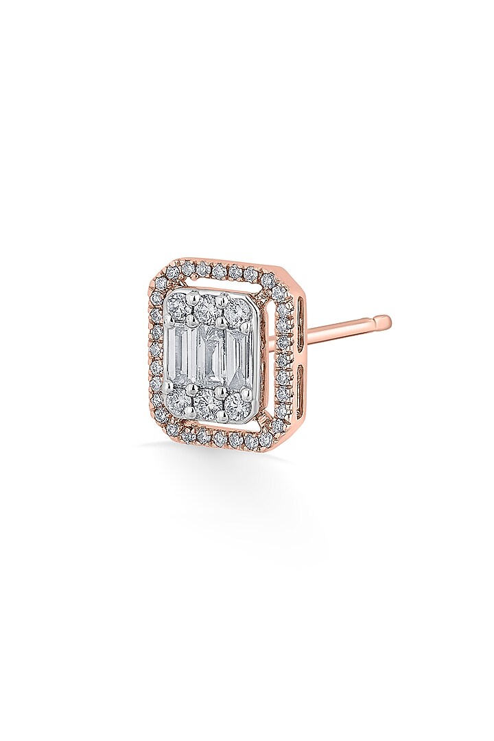 14kt Rose Gold Finish Earrings With 84 Diamonds by ZEN DIAMOND at Pernia's Pop Up Shop