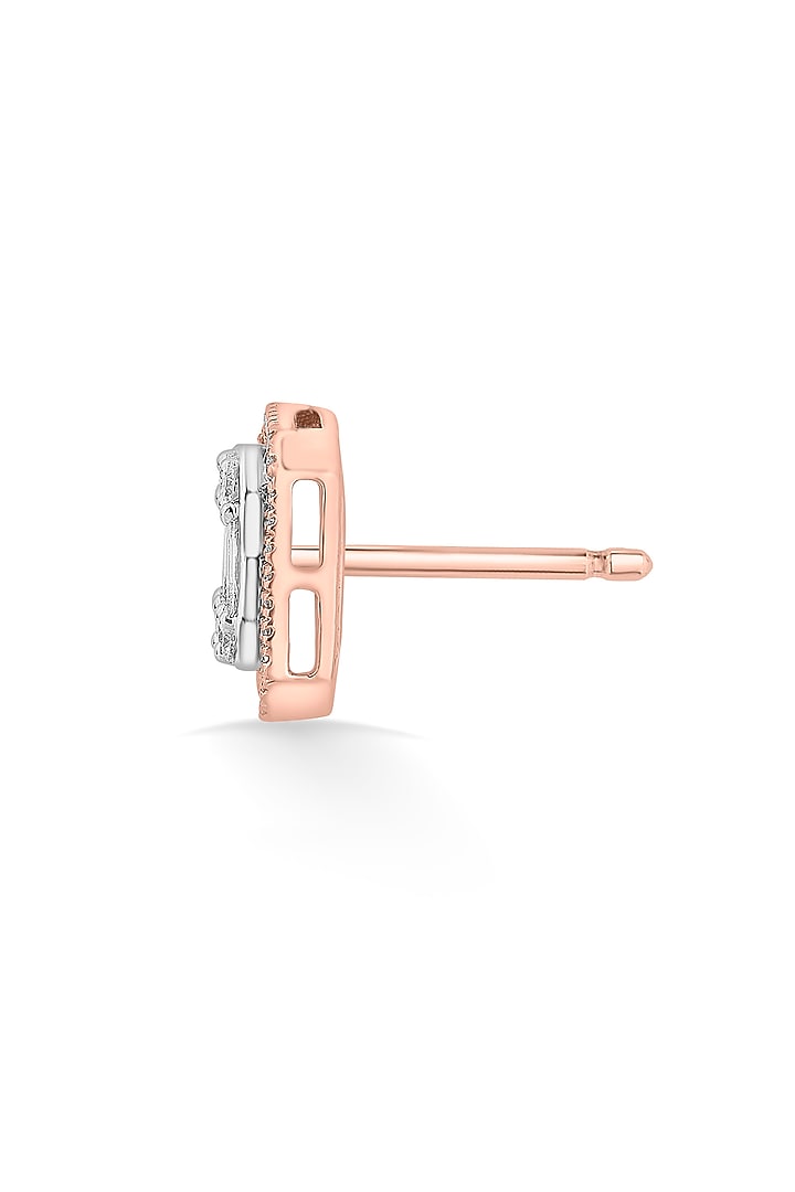 14kt Rose Gold Finish Earrings With 84 Diamonds by ZEN DIAMOND at Pernia's Pop Up Shop