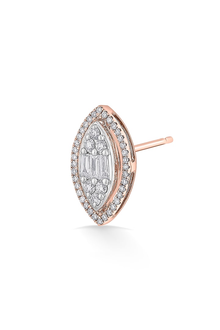 14kt Rose Gold Finish Earrings With 92 Diamonds by ZEN DIAMOND at Pernia's Pop Up Shop