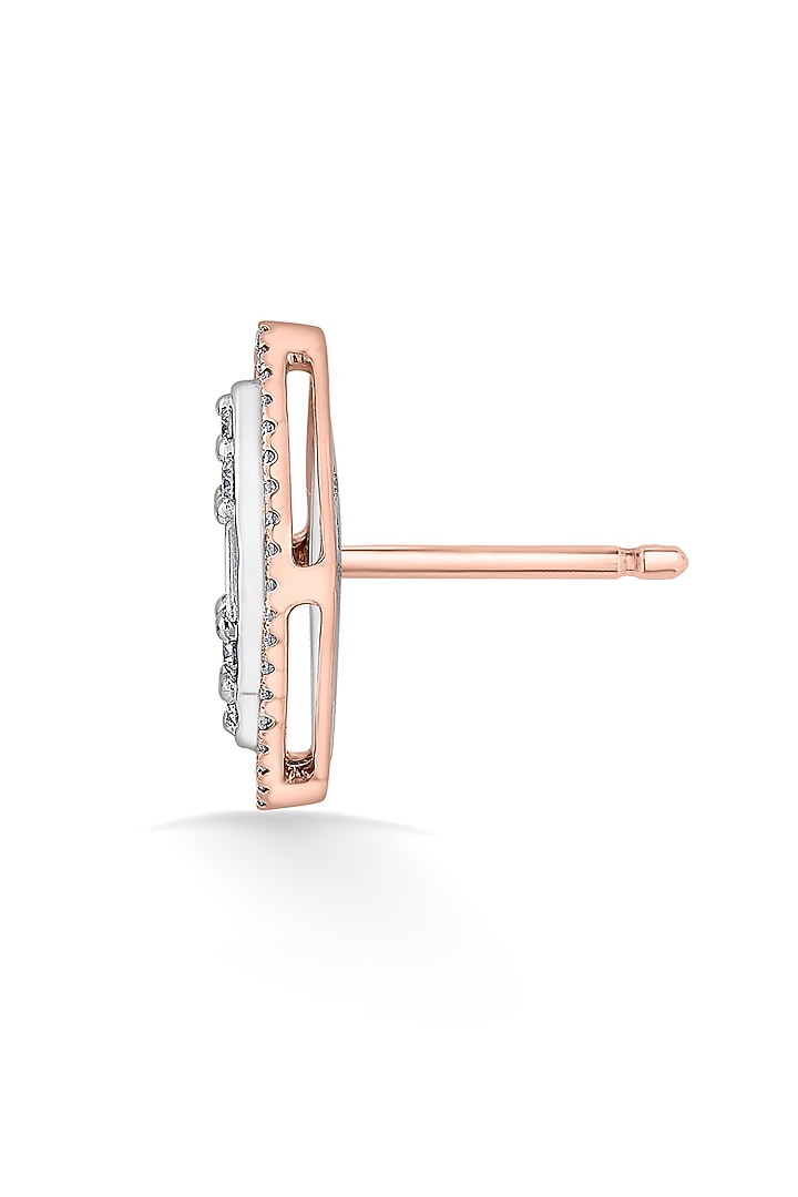 14kt Rose Gold Finish Earrings With 92 Diamonds by ZEN DIAMOND at Pernia's Pop Up Shop