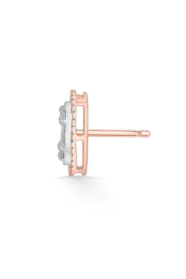 14kt Rose Gold Finish Earrings With 90 Diamonds by ZEN DIAMOND at Pernia's Pop Up Shop