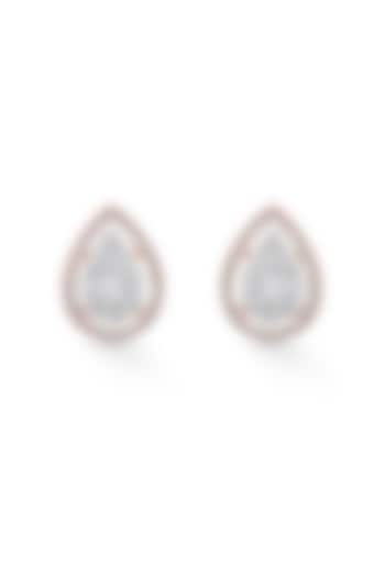 14kt Rose Gold Finish Earrings With 76 Diamonds by ZEN DIAMOND at Pernia's Pop Up Shop