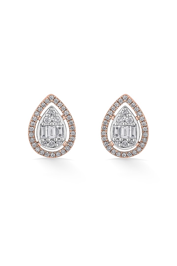 14kt Rose Gold Finish Earrings With 76 Diamonds by ZEN DIAMOND at Pernia's Pop Up Shop