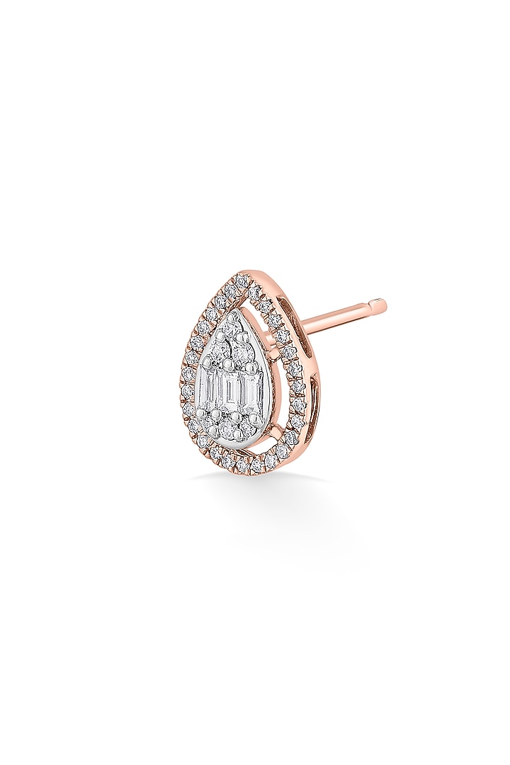 14kt Rose Gold Finish Earrings With 76 Diamonds by ZEN DIAMOND at Pernia's Pop Up Shop