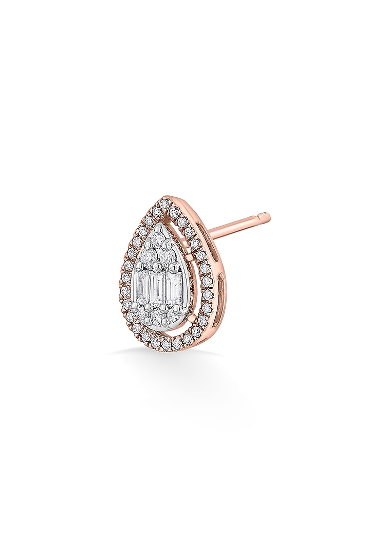 14kt Rose Gold Finish Earrings With 76 Diamonds by ZEN DIAMOND at Pernia's Pop Up Shop