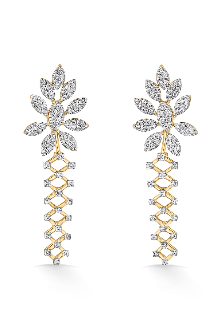 14kt Rose Gold Finish Earrings With 179 Diamonds by ZEN DIAMOND at Pernia's Pop Up Shop