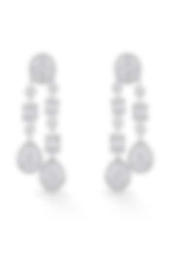 14kt White Gold Finish Earrings With 211 Diamonds by ZEN DIAMOND at Pernia's Pop Up Shop