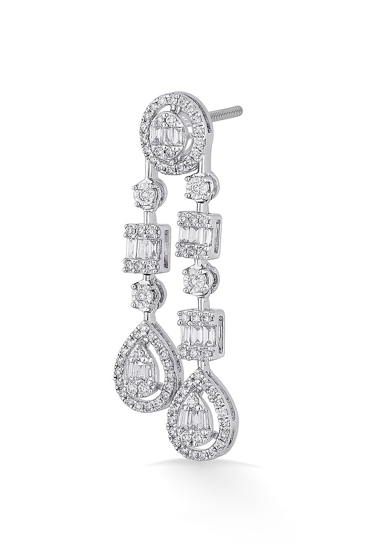 14kt White Gold Finish Earrings With 211 Diamonds by ZEN DIAMOND at Pernia's Pop Up Shop
