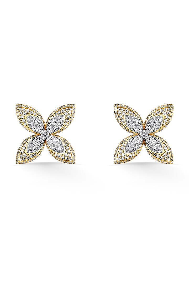 18kt Rose Gold Finish Earrings With 435 Diamonds by ZEN DIAMOND at Pernia's Pop Up Shop