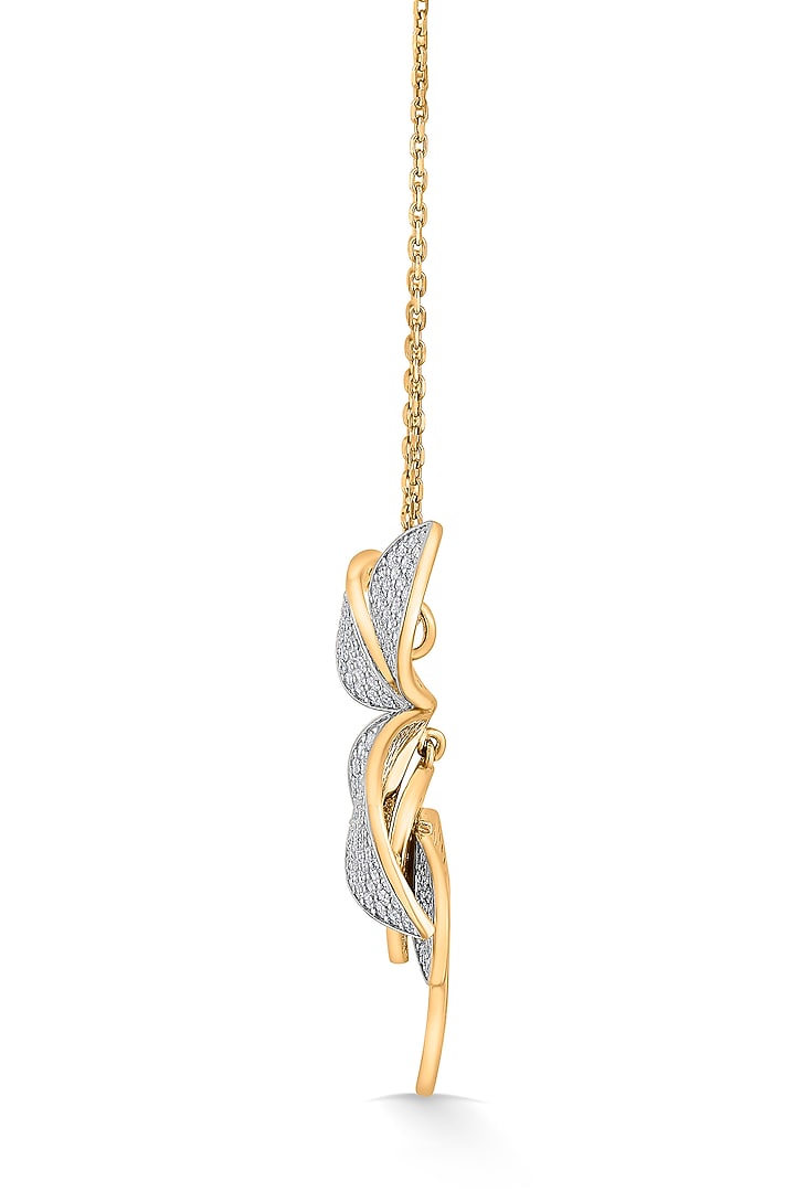 18kt Rose Gold Finish Pendant Necklace With 286.5 Diamonds by ZEN DIAMOND at Pernia's Pop Up Shop