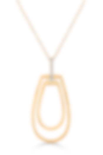 18kt Rose Gold Finish Pendant Necklace With 13 Diamonds by ZEN DIAMOND at Pernia's Pop Up Shop