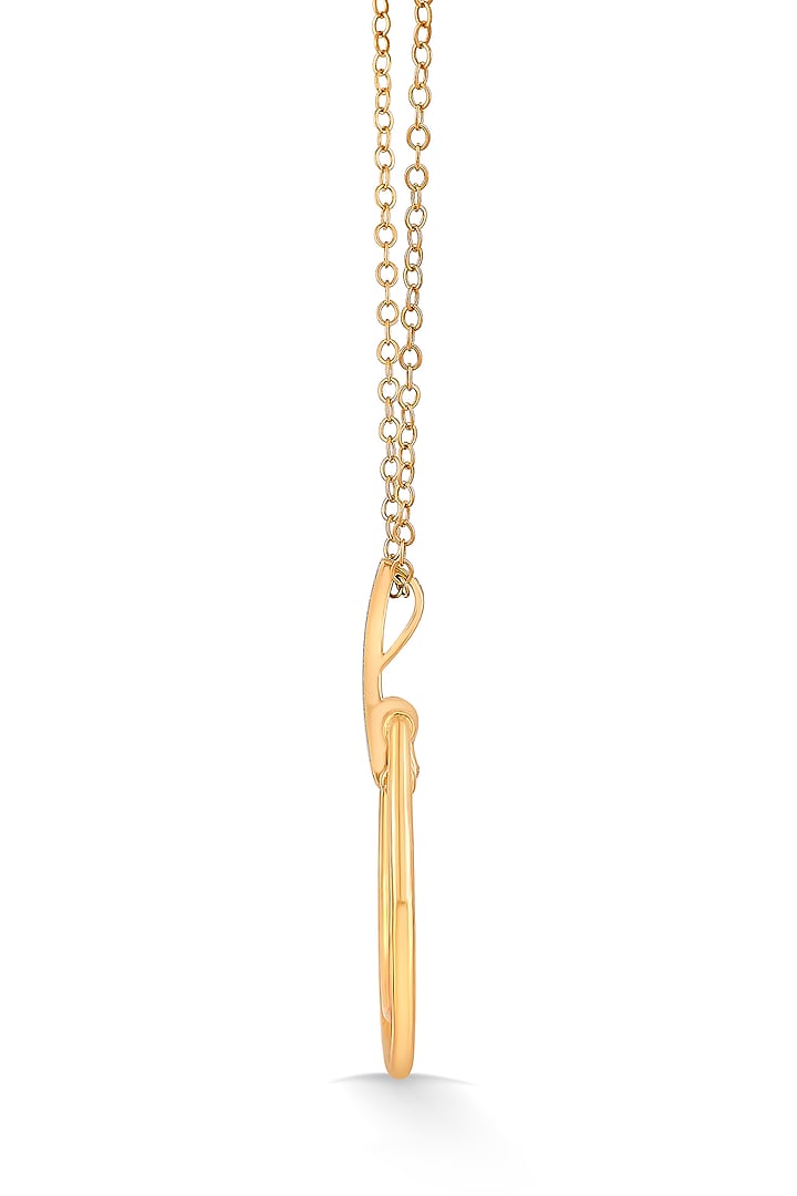 18kt Rose Gold Finish Pendant Necklace With 13 Diamonds by ZEN DIAMOND at Pernia's Pop Up Shop