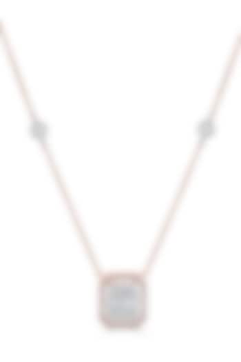 18kt Rose Gold Finish Pendant Necklace With 44 Diamonds by ZEN DIAMOND at Pernia's Pop Up Shop