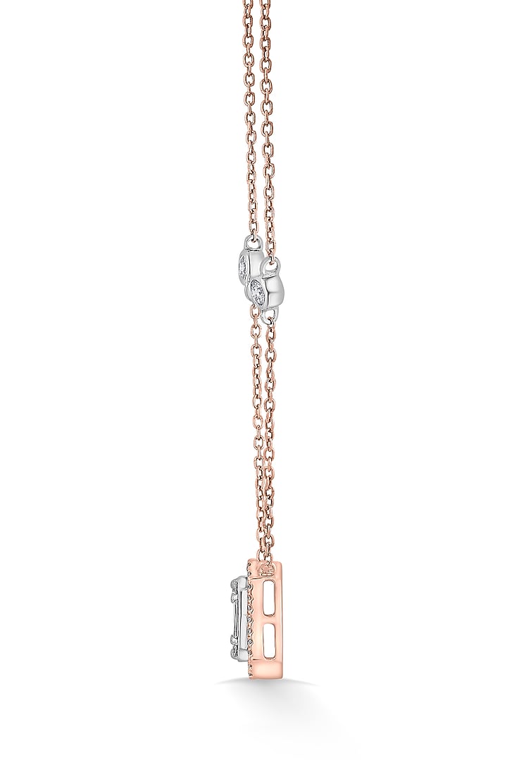 18kt Rose Gold Finish Pendant Necklace With 44 Diamonds by ZEN DIAMOND at Pernia's Pop Up Shop