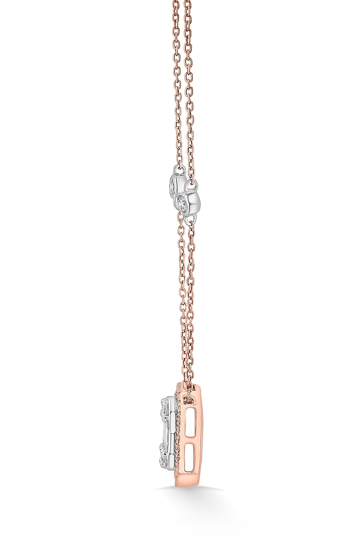 14kt Rose Gold Finish Pendant Necklace With 44 Diamonds by ZEN DIAMOND at Pernia's Pop Up Shop