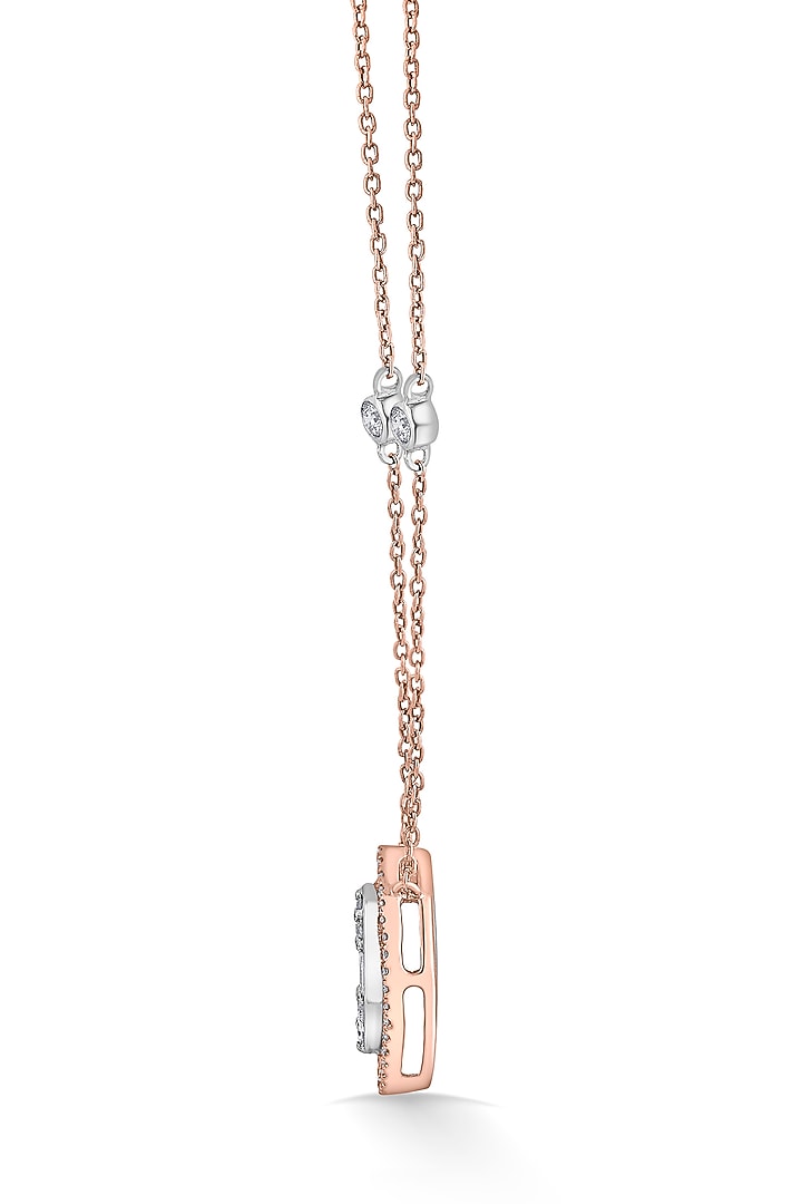 14kt Rose Gold Finish Pendant Necklace With 46 Diamonds by ZEN DIAMOND at Pernia's Pop Up Shop
