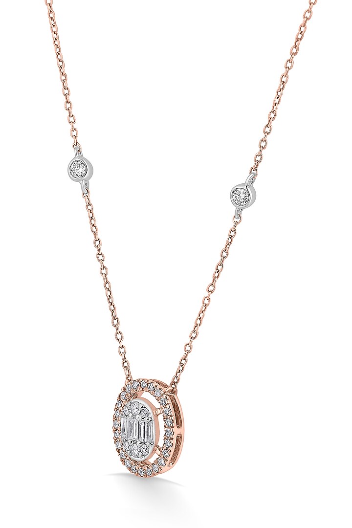 14kt Two-Tone Finish Pendant Necklace With 37 Diamonds by ZEN DIAMOND at Pernia's Pop Up Shop
