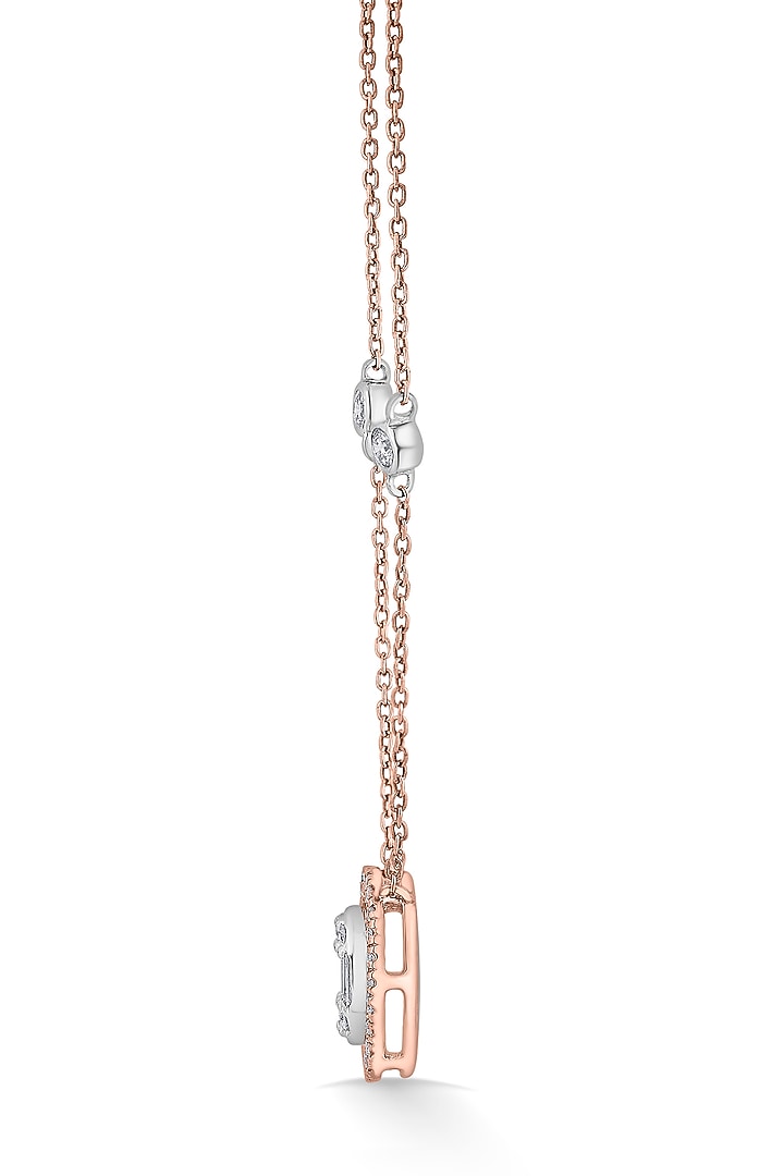 14kt Two-Tone Finish Pendant Necklace With 37 Diamonds by ZEN DIAMOND at Pernia's Pop Up Shop