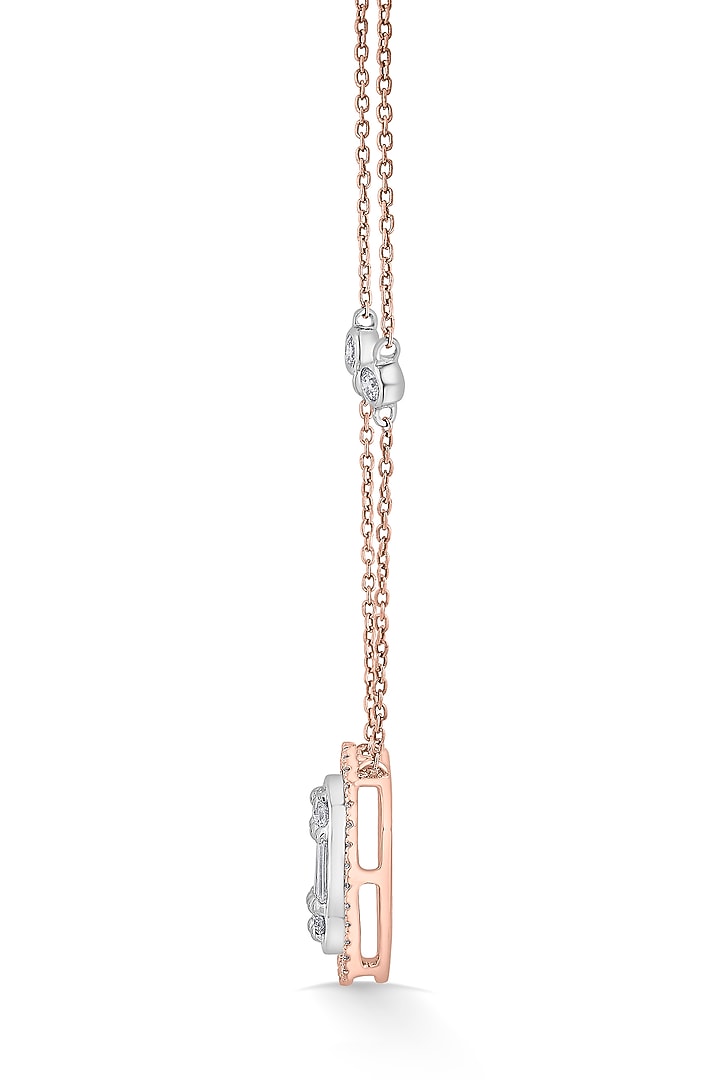 14kt Rose Gold Finish Pendant Necklace With 47 Diamonds by ZEN DIAMOND at Pernia's Pop Up Shop