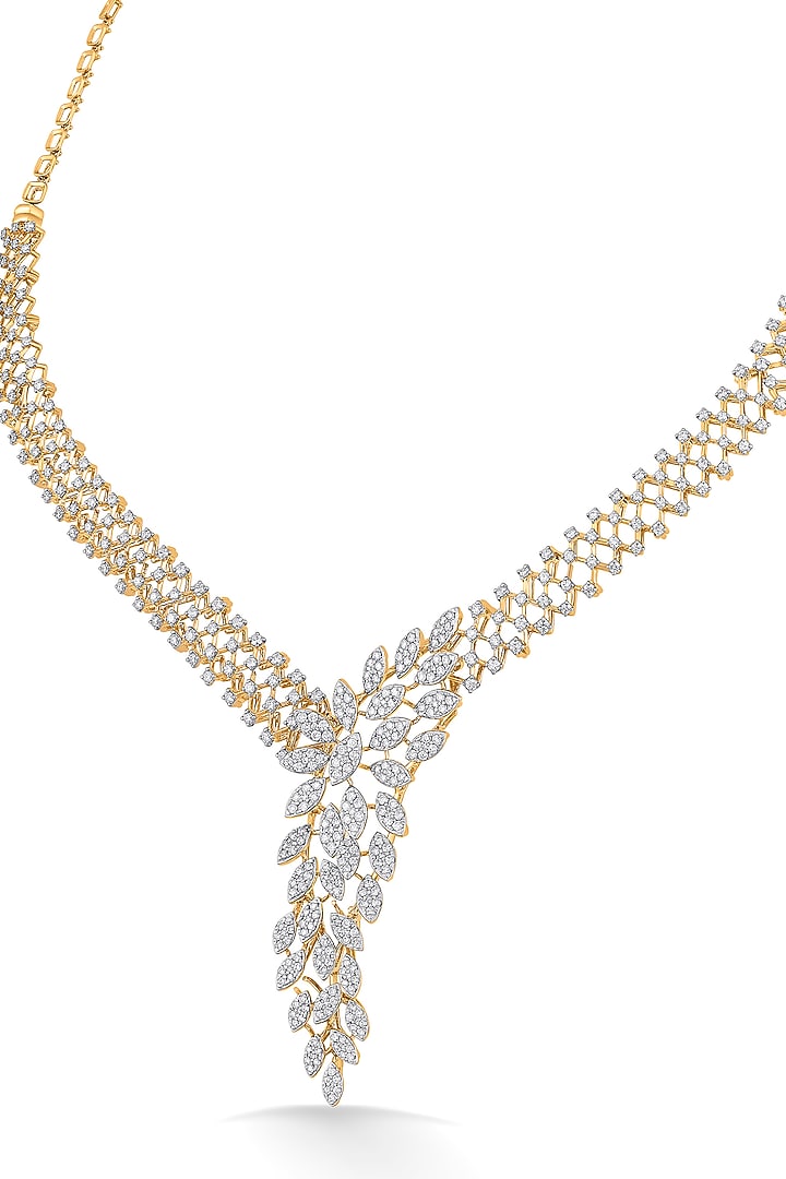18kt Rose Gold Finish Pendant Necklace With 435 Diamonds by ZEN DIAMOND at Pernia's Pop Up Shop