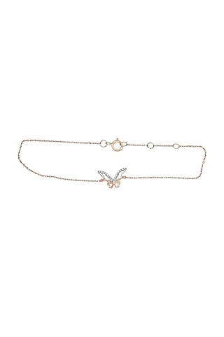 14kt Rose Gold Finish Diamond Loose Bracelet by ZEN DIAMOND