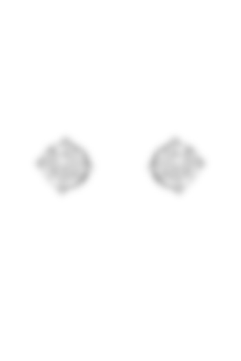 18k White Finish Diamond Stud Earrings by ZEN DIAMOND at Pernia's Pop Up Shop