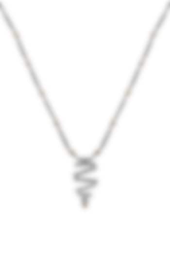 14kt White Finish Diamond Lariat Pendant Necklace by ZEN DIAMOND at Pernia's Pop Up Shop