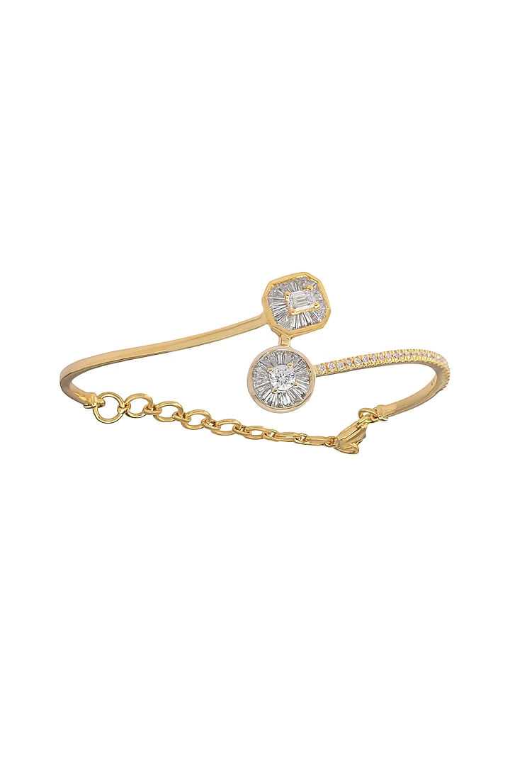 14kt Gold Finish Diamond Lariat Bracelet by ZEN DIAMOND at Pernia's Pop Up Shop