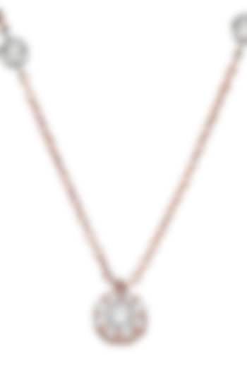 14kt Rose Gold Finish Diamond Pendant Necklace by ZEN DIAMOND at Pernia's Pop Up Shop
