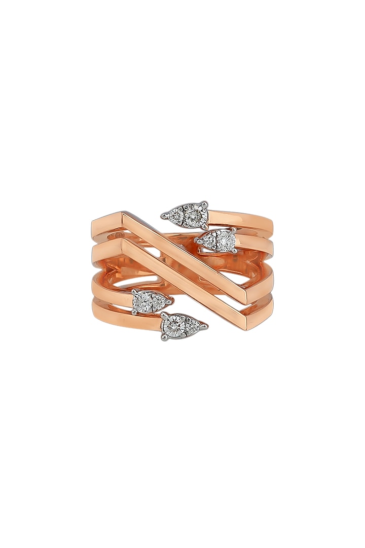 18kt Rose Gold Finish Diamond Ring by ZEN DIAMOND at Pernia's Pop Up Shop