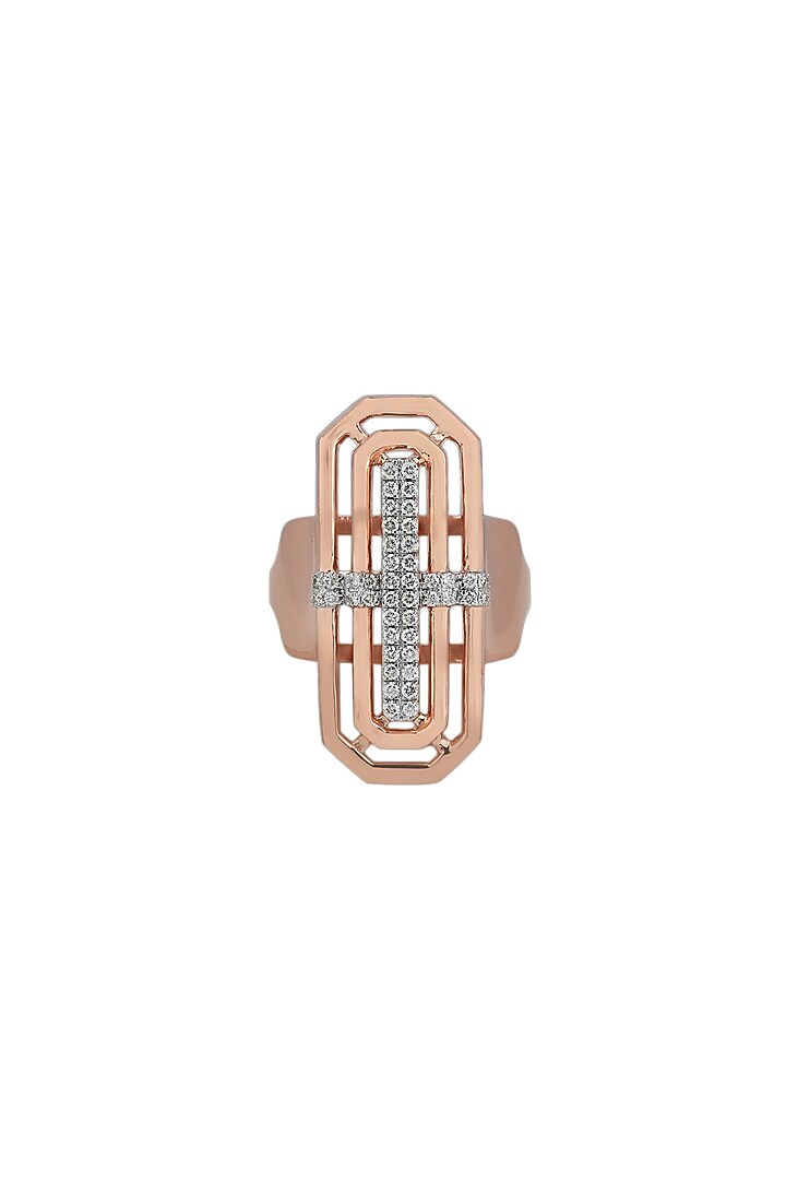 18kt Rose Gold Finish Diamond Ring by ZEN DIAMOND at Pernia's Pop Up Shop