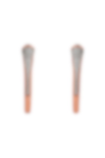 18kt Rose Gold Finish Diamond Soiree Dangler Earrings by ZEN DIAMOND at Pernia's Pop Up Shop