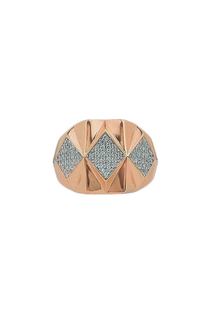 18kt Rose Gold Finish Diamond Soiree Ring by ZEN DIAMOND at Pernia's Pop Up Shop