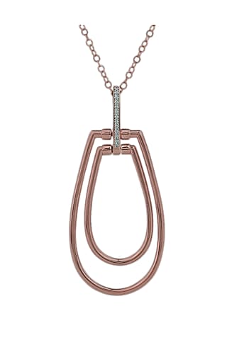 18kt White Finish Diamond Soiree Pendant by ZEN DIAMOND