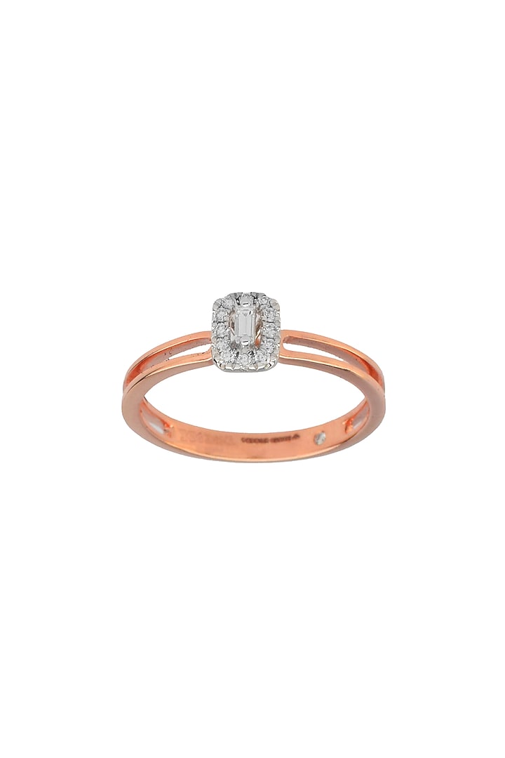 14kt Rose Gold Finish Diamond Boujee Ring by ZEN DIAMOND at Pernia's Pop Up Shop