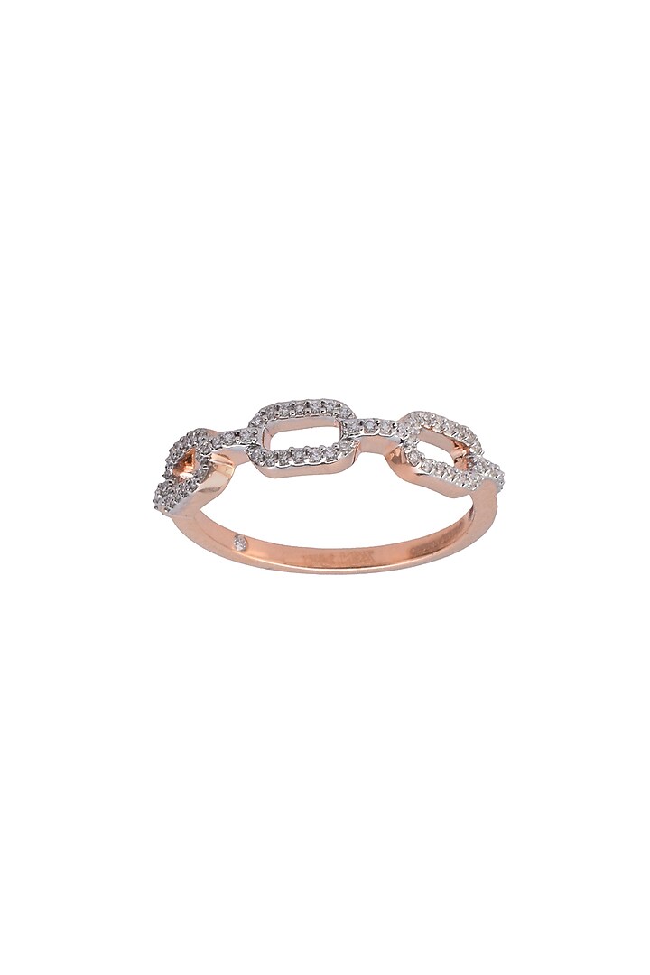 14kt Rose Gold Finish Diamond Cuban Connection Ring by ZEN DIAMOND at Pernia's Pop Up Shop