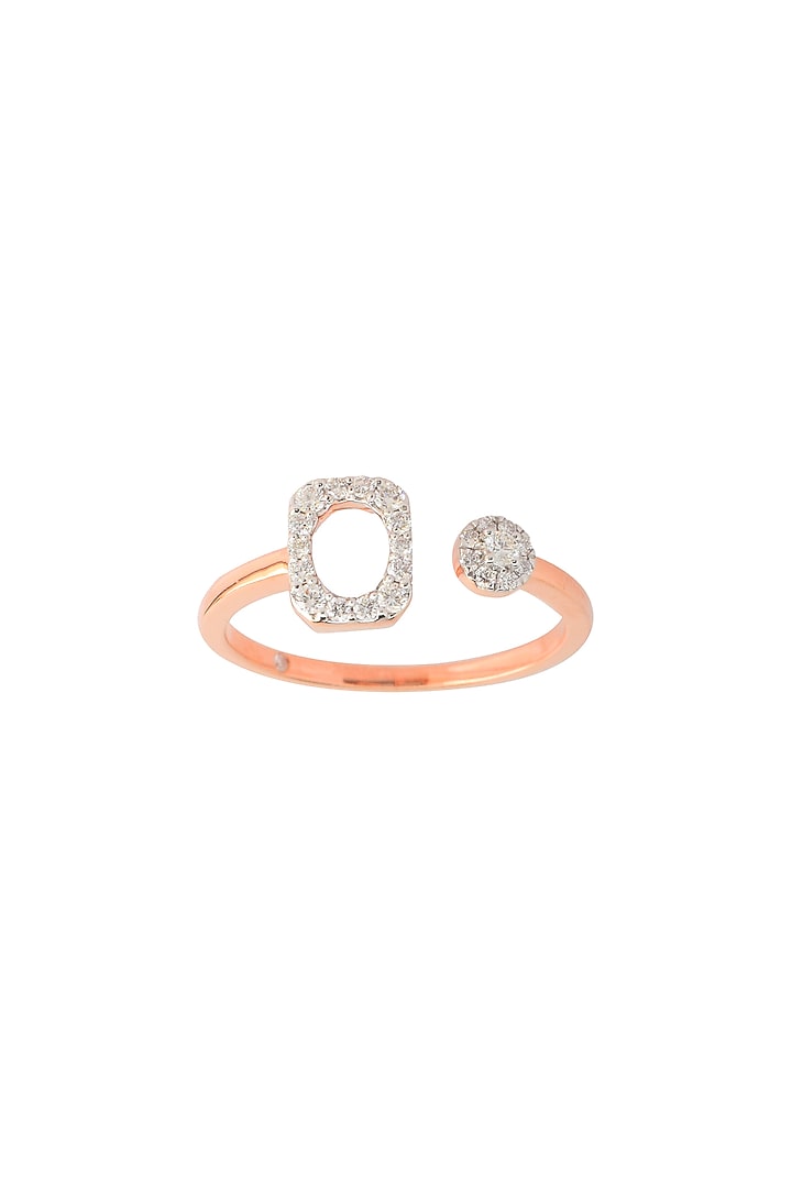 14kt Rose Gold Finish Diamond Boujee Pendant Ring by ZEN DIAMOND at Pernia's Pop Up Shop