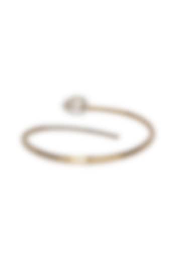 18kt Rose Gold Finish Diamond Enchante Oval Bangle by ZEN DIAMOND at Pernia's Pop Up Shop