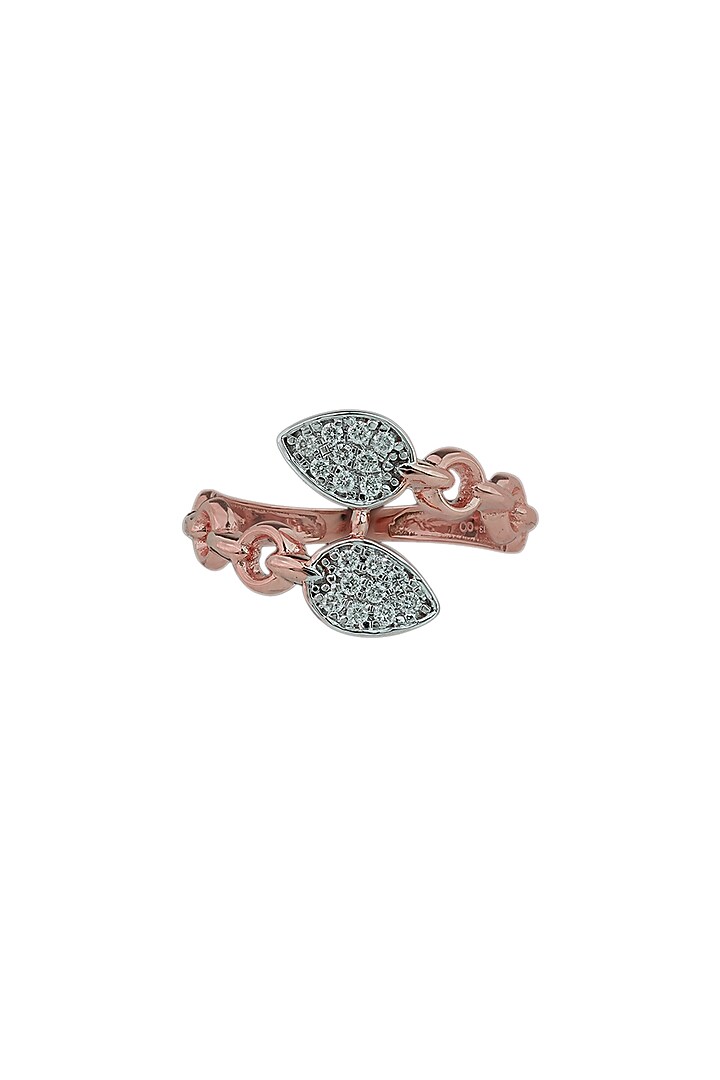 18kt Rose Gold Finish Diamond Cuban Connection Ring by ZEN DIAMOND at Pernia's Pop Up Shop
