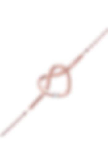 14kt Rose Gold Finish Diamond Love Knot Bracelet by ZEN DIAMOND at Pernia's Pop Up Shop