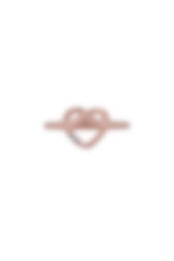 14kt Rose Gold Finish Diamond Love Knot Ring by ZEN DIAMOND at Pernia's Pop Up Shop