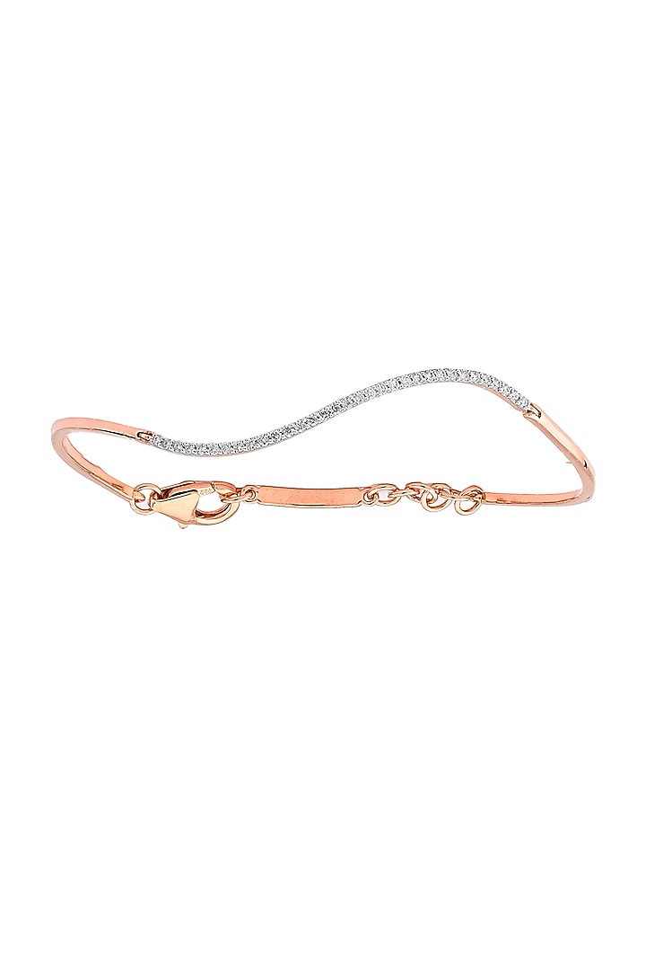 14kt Rose Gold Finish Diamond Loose Bracelet by ZEN DIAMOND at Pernia's Pop Up Shop