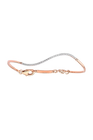 14kt Rose Gold Finish Diamond Loose Bracelet by ZEN DIAMOND